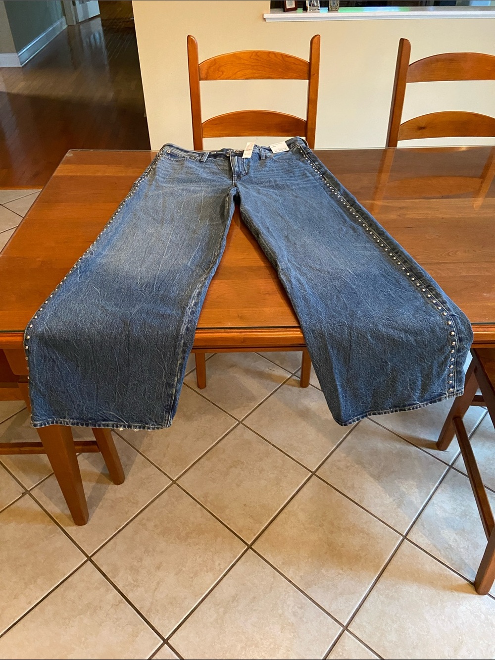 Vintage 1984 J. Crew Studded High Rise Denim Jeans. Rare. Size 30.